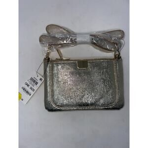 On 34th Rienna Gold Metallic Small Crossbody in Gold Lizar